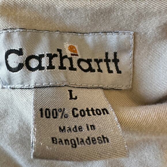 Carhartt Boxy Button Down Shirt Burnt Orange One Size Crop Top Oversized Upcycle - Picture 5 of 5